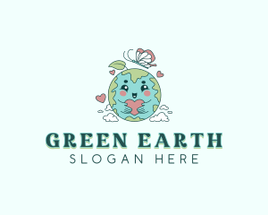 Eco Earth Globe logo design