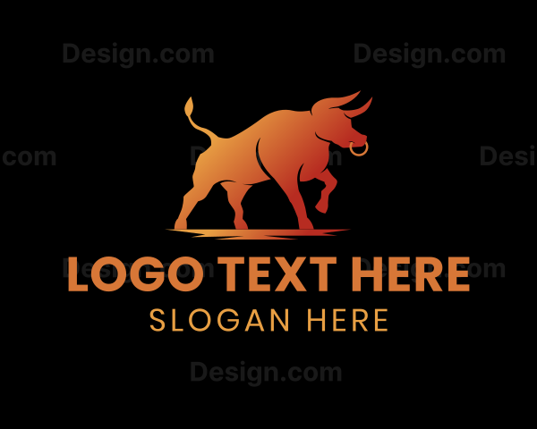 Gradient Wild Bull Logo