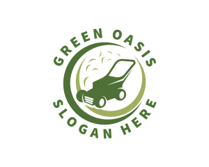 Yard Grass Lawn Mower logo design