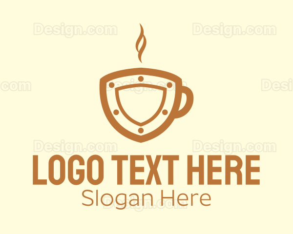 Hot Coffee Shield Logo