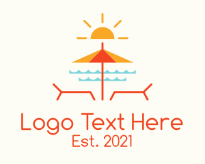 Beach Umbrella Summer logo