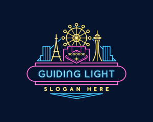 Neon Las Vegas Nevada logo design