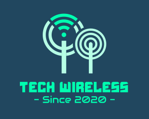 Wifi Technology Tree logo design