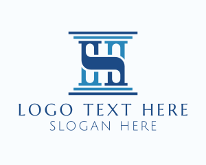 Letter - Letter H Pillar Architecture logo design