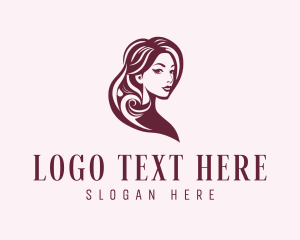 Woman Hairdresser Stylist logo