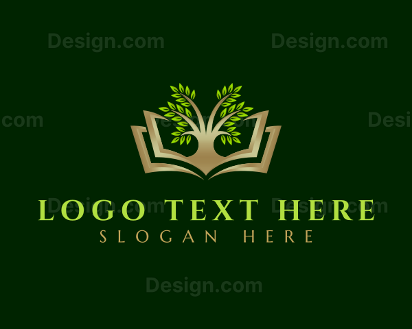 Tree Book Plant Logo