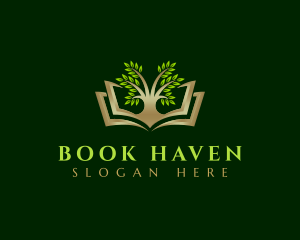 Tree Book Plant logo design