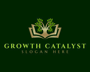 Tree Book Plant logo design