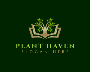 Tree Book Plant logo design