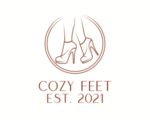 Red Heel Boots logo design