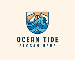 Ocean Surfing Waves logo design