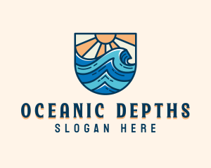 Ocean Surfing Waves logo design