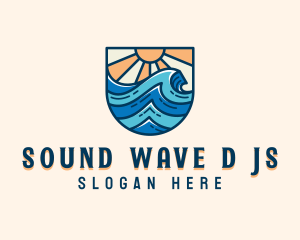 Ocean Surfing Waves logo design