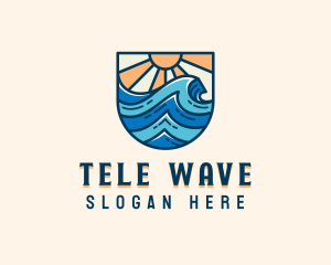 Ocean Surfing Waves logo design