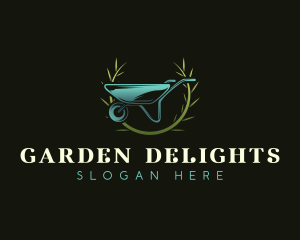 Garden Landscaping Wheelbarrow logo design