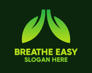 Green Gradient Eco Lungs logo design