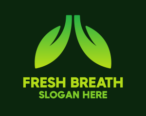 Green Gradient Eco Lungs logo design