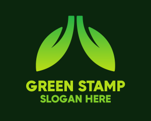 Green Gradient Eco Lungs logo design