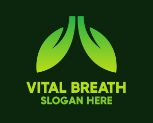 Green Gradient Eco Lungs logo design