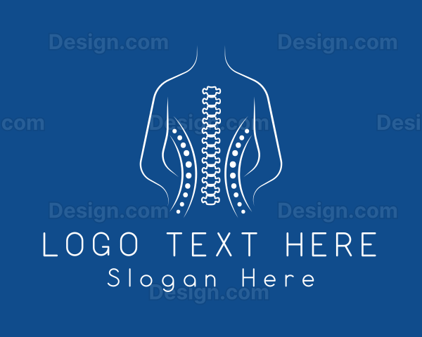 Human Spine Chiropractor Logo