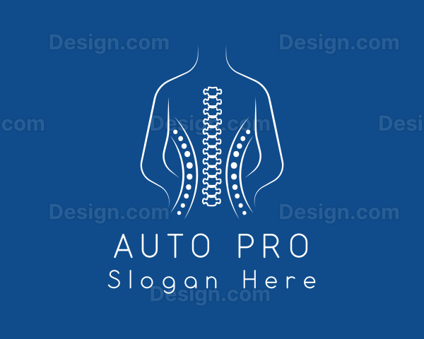 Human Spine Chiropractor Logo