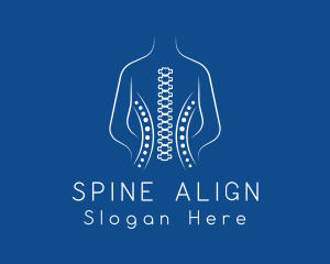 Human Spine Chiropractor logo design