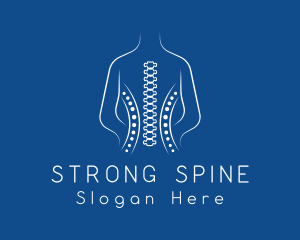 Human Spine Chiropractor logo design