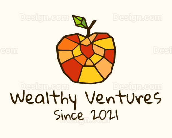 Colorful Mosaic Apple Logo