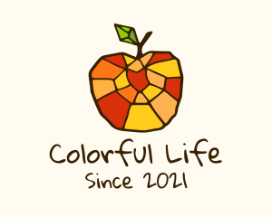 Colorful Mosaic Apple logo design