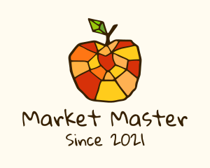 Colorful Mosaic Apple logo design