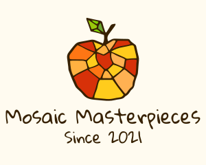 Colorful Mosaic Apple logo design