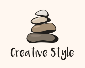 Brown Stone Stack Spa logo design