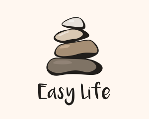 Brown Stone Stack Spa logo design