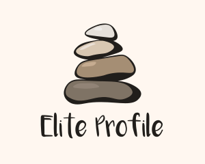 Brown Stone Stack Spa logo design