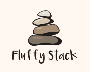 Brown Stone Stack Spa logo design