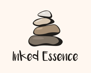 Brown Stone Stack Spa logo design