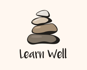 Brown Stone Stack Spa logo design