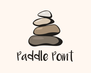 Brown Stone Stack Spa logo design