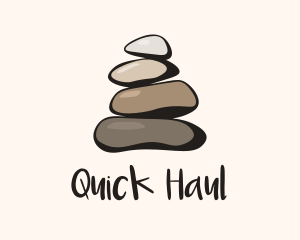 Brown Stone Stack Spa logo design