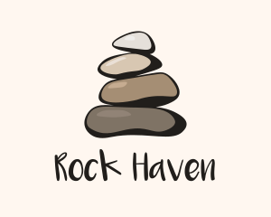 Brown Stone Stack Spa logo design