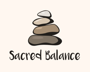 Brown Stone Stack Spa logo design