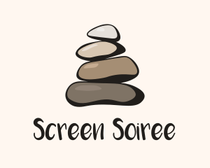 Brown Stone Stack Spa logo design