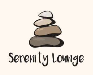 Brown Stone Stack Spa logo design