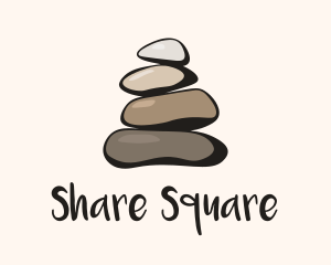 Brown Stone Stack Spa logo design