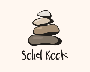 Brown Stone Stack Spa logo design