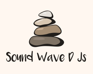 Brown Stone Stack Spa logo design