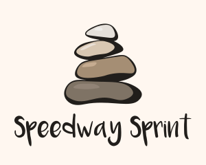 Brown Stone Stack Spa logo design