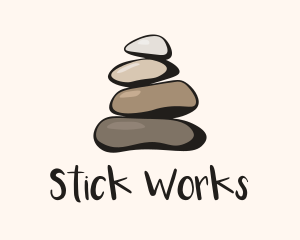 Brown Stone Stack Spa logo design