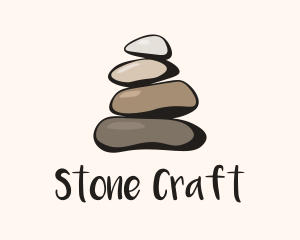 Brown Stone Stack Spa logo design