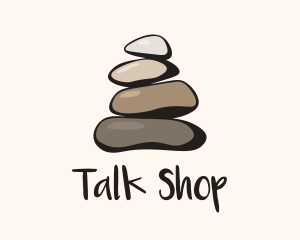 Brown Stone Stack Spa logo design